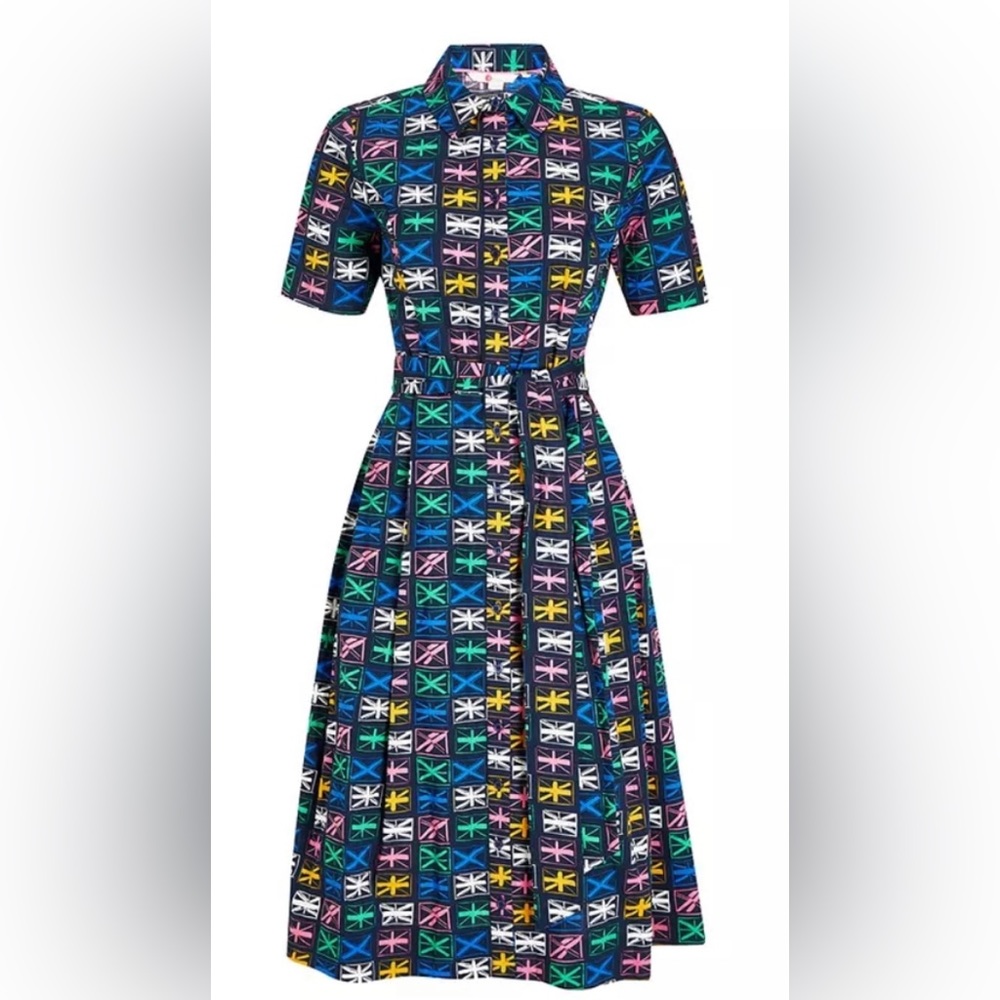 Boden Anastasia Shirt Dress Union Jack Print
